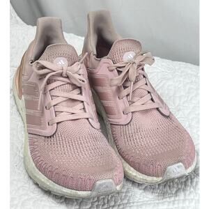 Adidas Women's Size 9 Pink/White Primeblue Running Lace Up Athleisure Sneakers